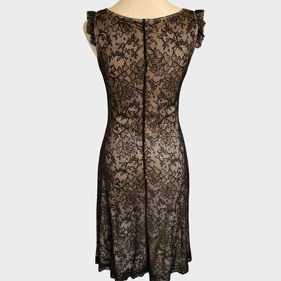 Suzy Shier Black Lace Nude Lined Sleeveless Party Dress- Sz-S - Picture 2 of 16